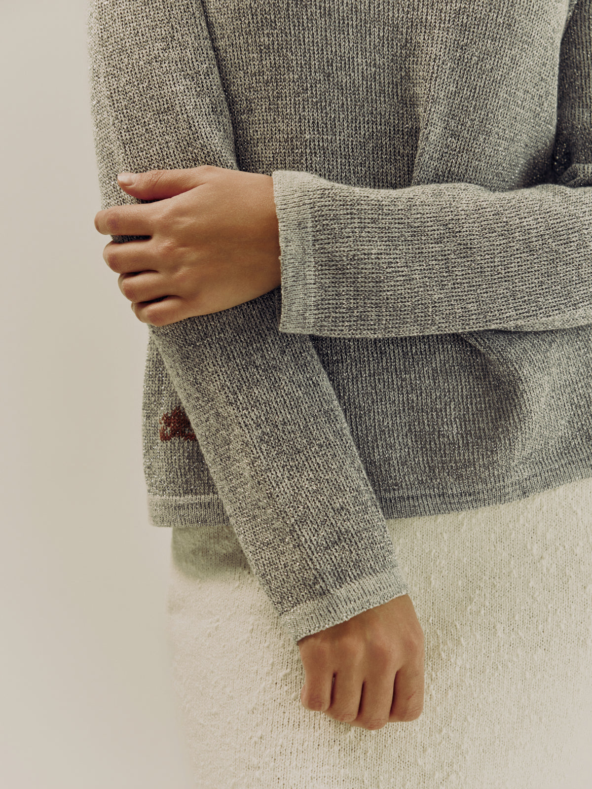 Mirage Long Sleeve Top | Light Grey