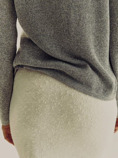 Mirage Long Sleeve Top | Light Grey