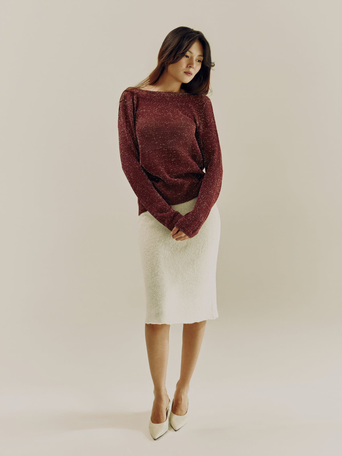 Mirage Long Sleeve Top | Terracotta
