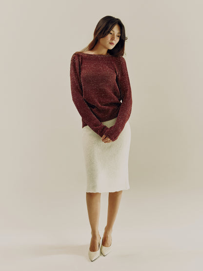 Mirage Long Sleeve Top | Terracotta