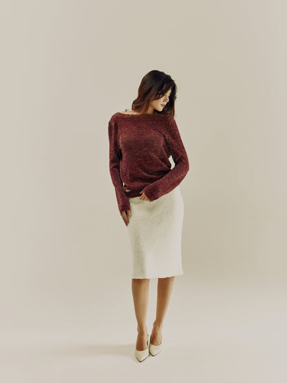 Mirage Long Sleeve Top | Terracotta