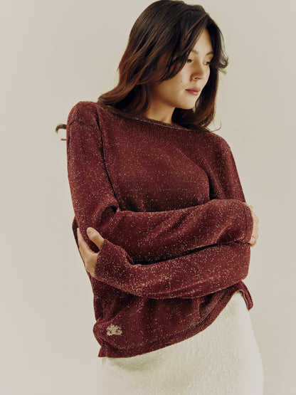 Mirage Long Sleeve Top | Terracotta