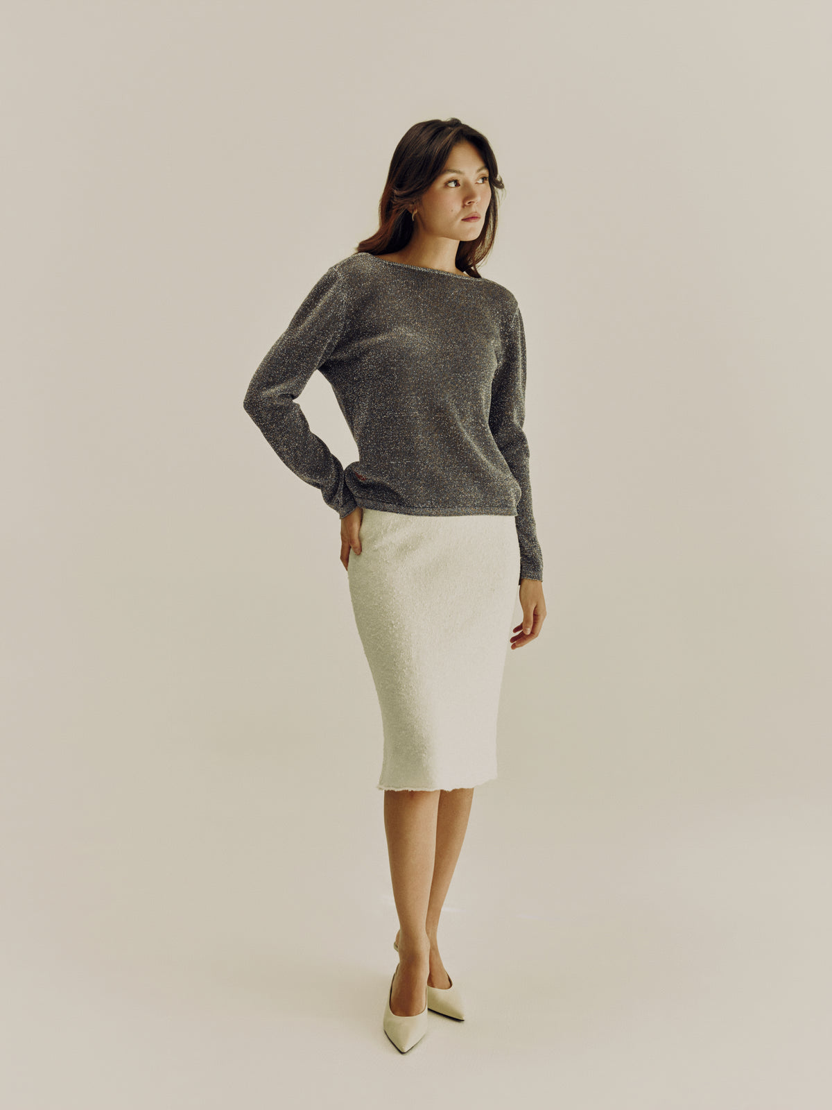 Mirage Long Sleeve Top | Graphite
