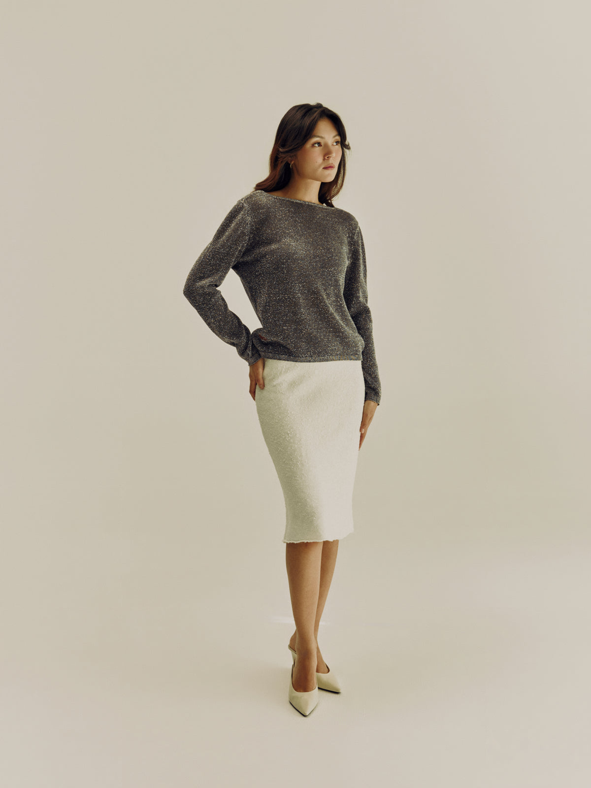 Mirage Long Sleeve Top | Graphite
