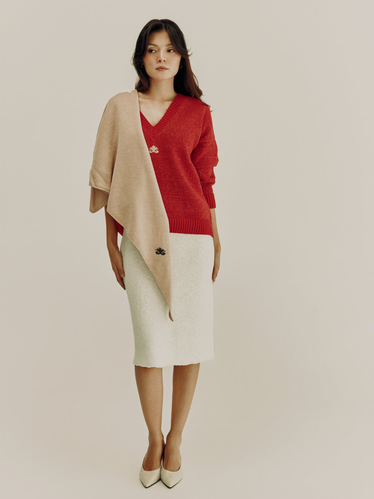 Merino Wool Headscarf | Beige
