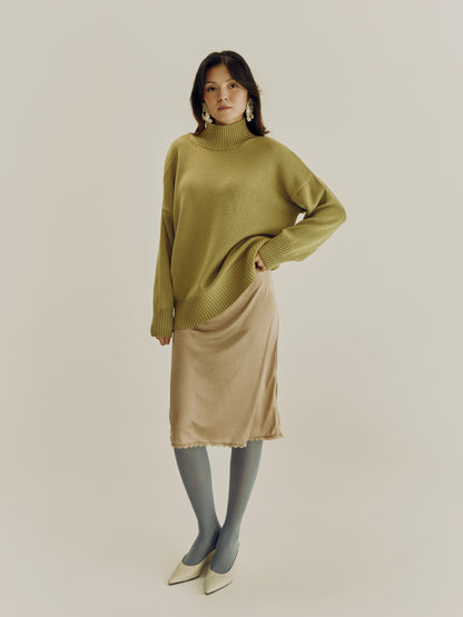 The High Neck Sweater | Pistachio