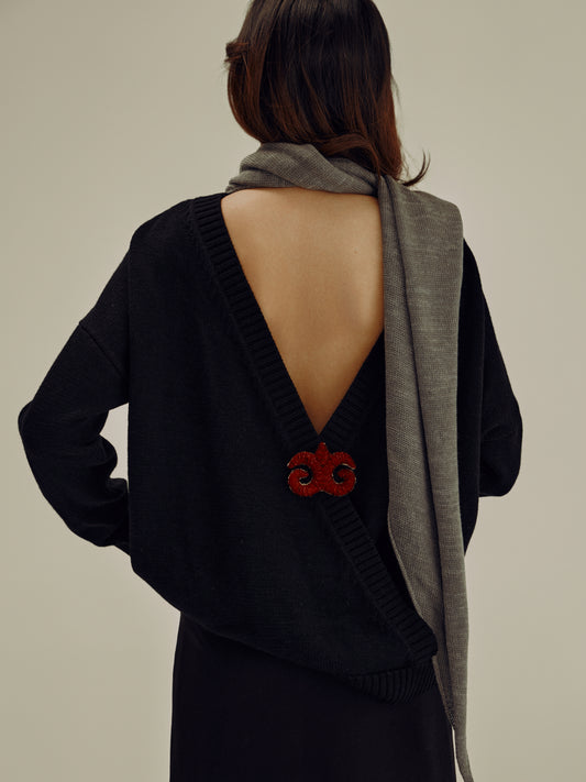 "Accel Erlanovna" Brooch | red