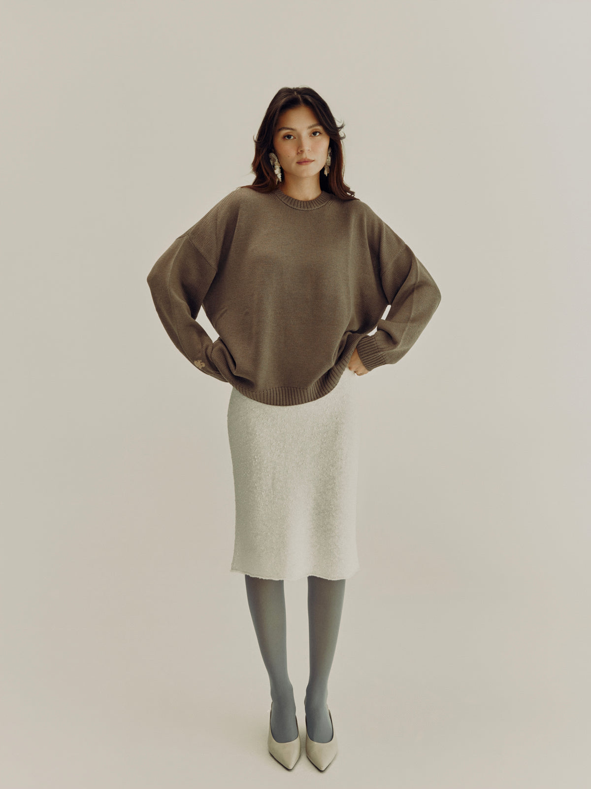 "Arka" сrew neck sweater | taupe