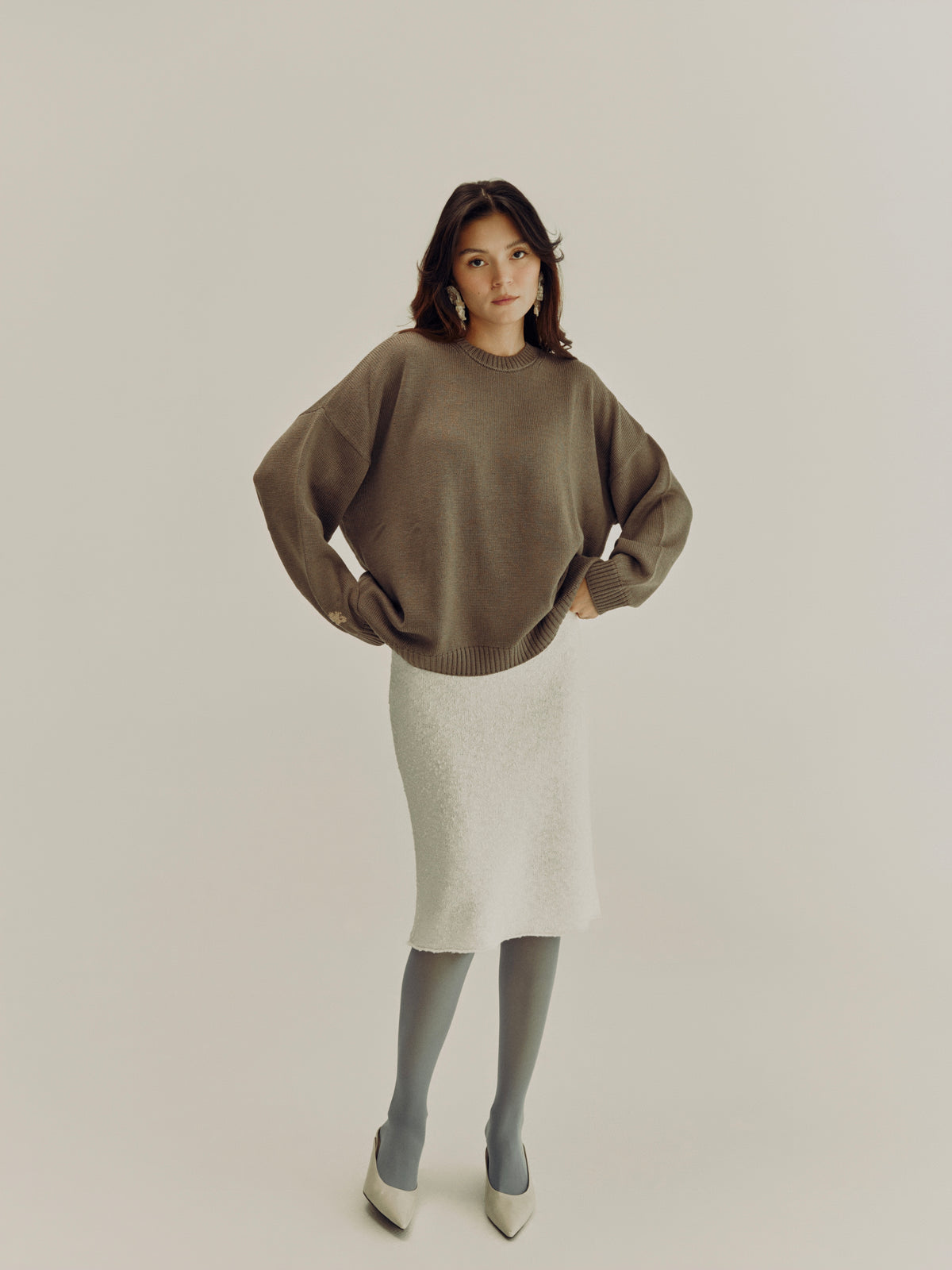 "Arka" сrew neck sweater | taupe