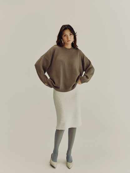 "Arka" сrew neck sweater | taupe