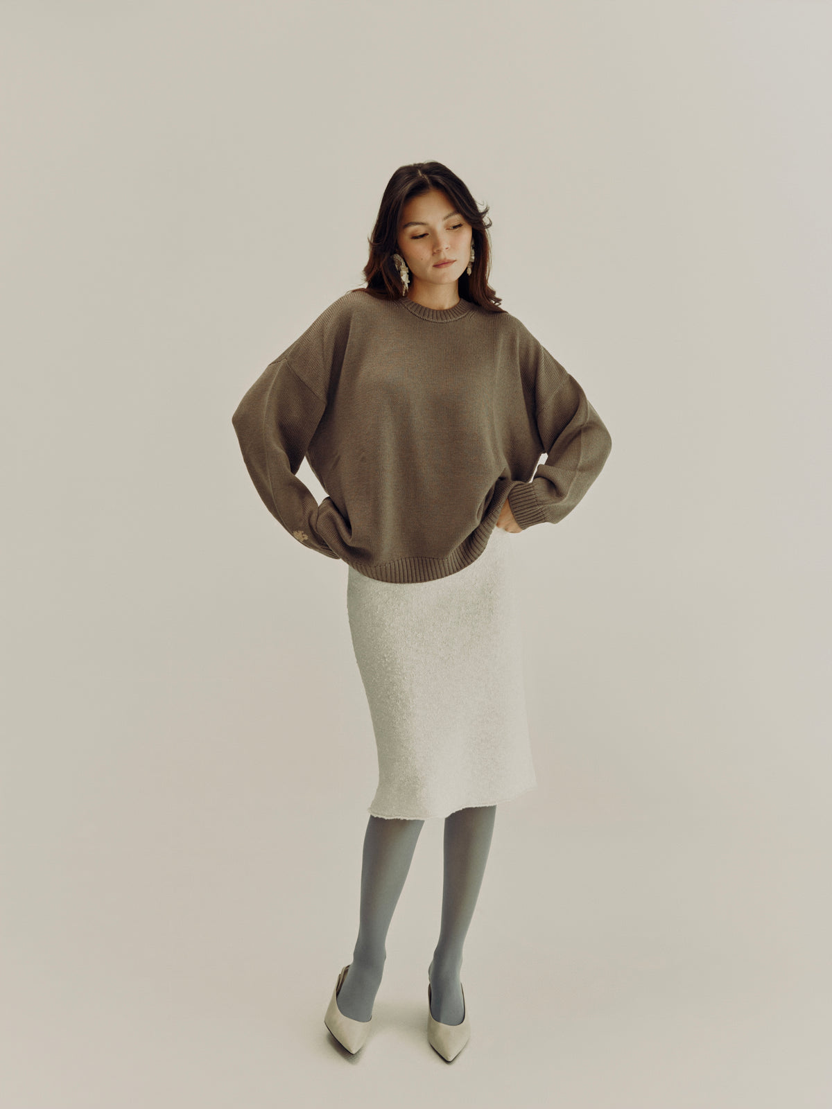 "Arka" сrew neck sweater | taupe