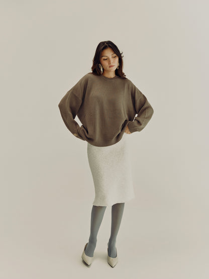 "Arka" сrew neck sweater | taupe