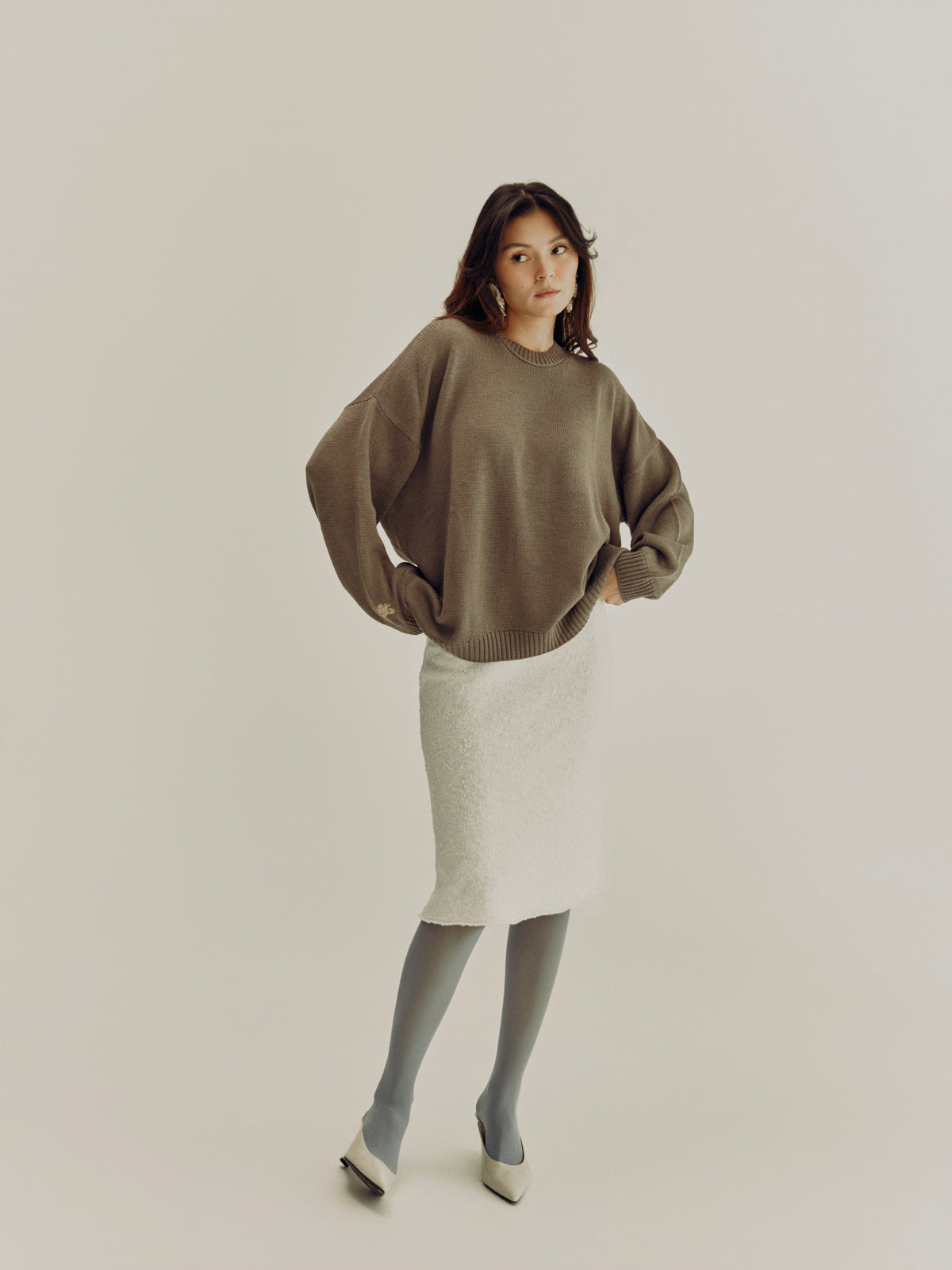 "Arka" сrew neck sweater | taupe