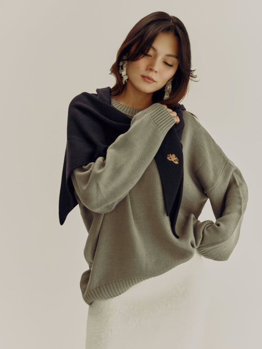 "Arka" сrew neck sweater | grey