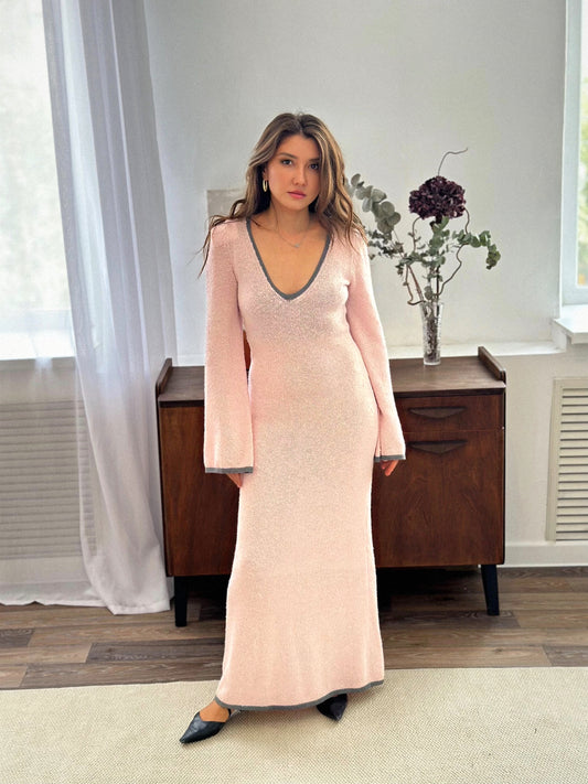 Платье "Нежность"| розовый бархат