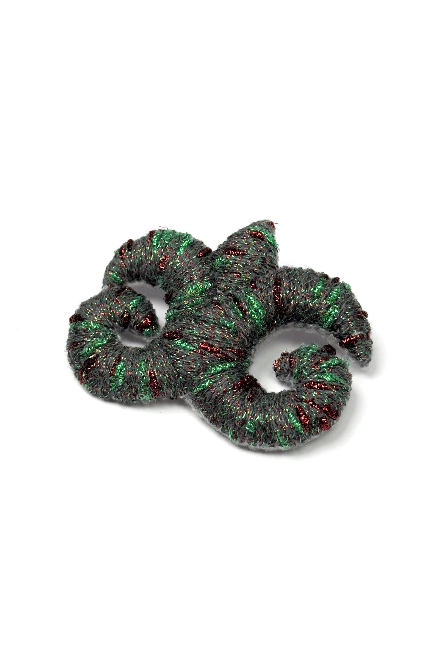 "Accel Erlanovna" Brooch | graphite with green accents