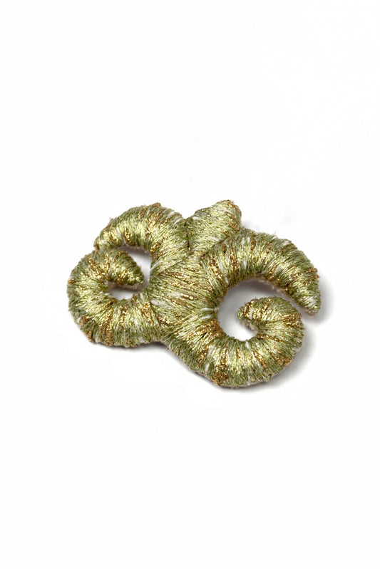 "Accel Erlanovna" Brooch | olive
