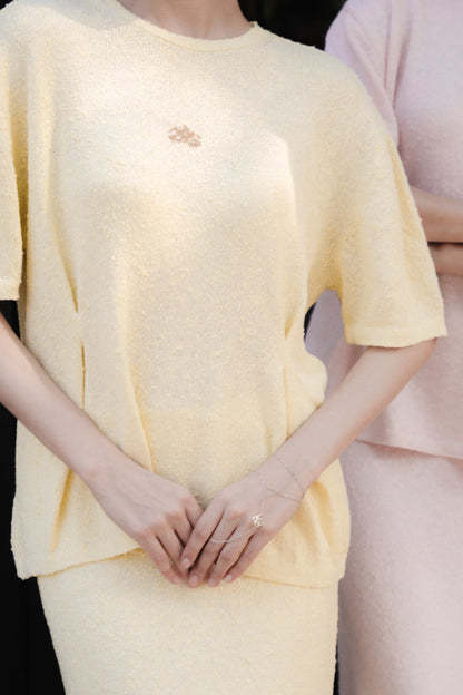 Костюм с защипами "Нежность" | розовый бархат