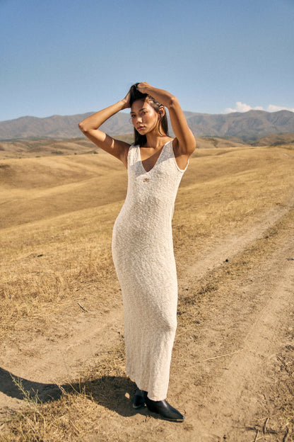 "Nuage" Dress | ivory with bronze