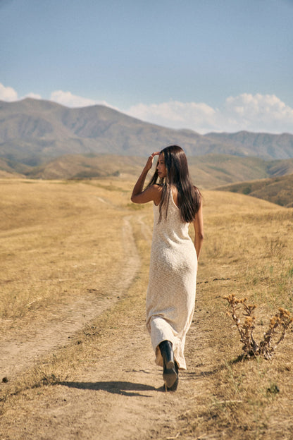 "Nuage" Dress | ivory with bronze