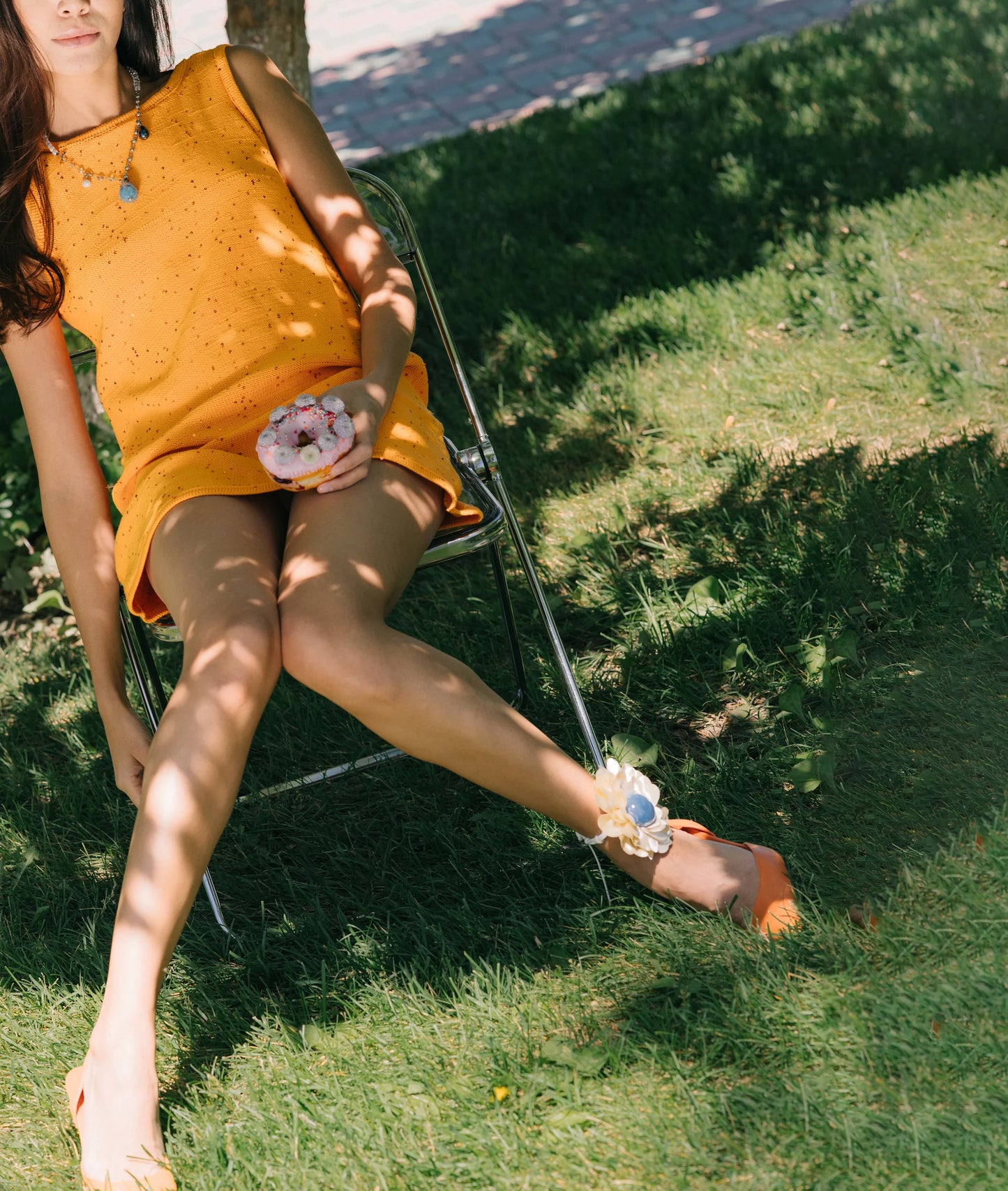 "Shine"Mini Dress | orange