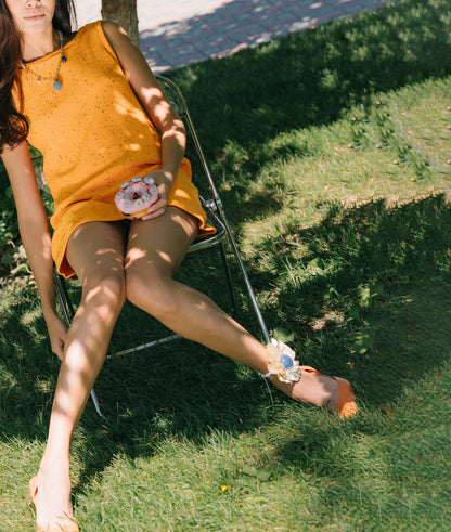 "Shine"Mini Dress | orange