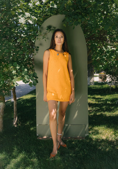 "Shine"Mini Dress | orange