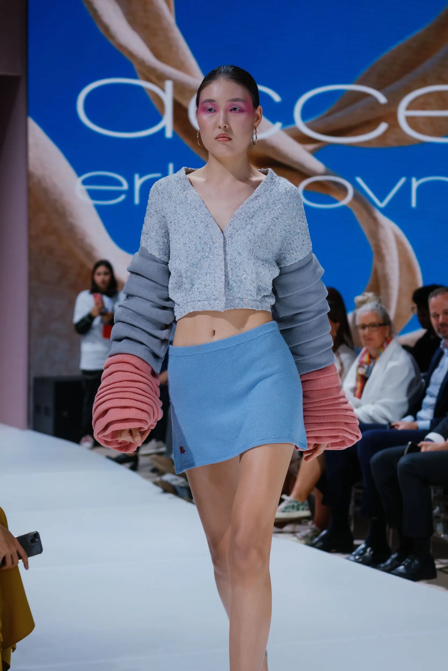 Sculptural sleeve cardigan | dusty rose