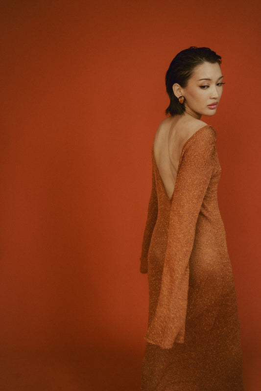 Туника "Muse" длинная | бронза