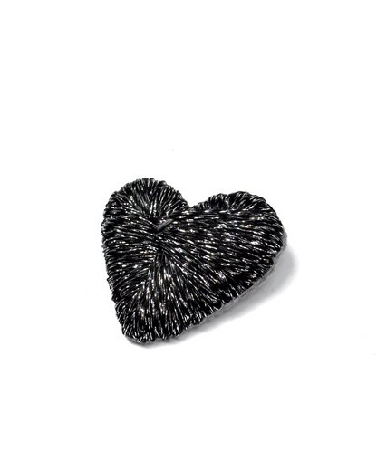 Brooch "Amore" | black and silver