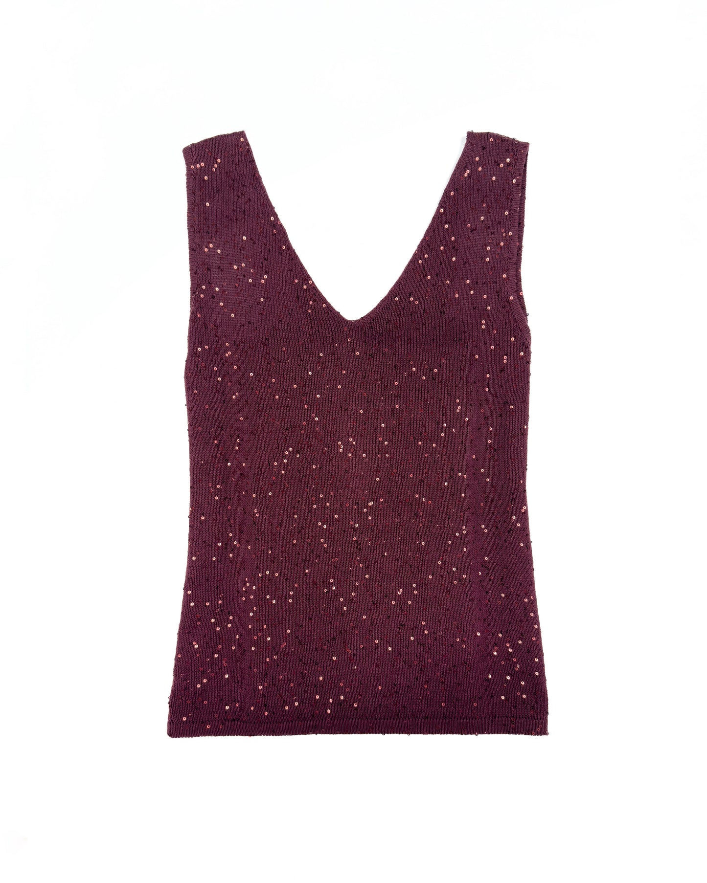Top "Shine" V-neck | burgundy