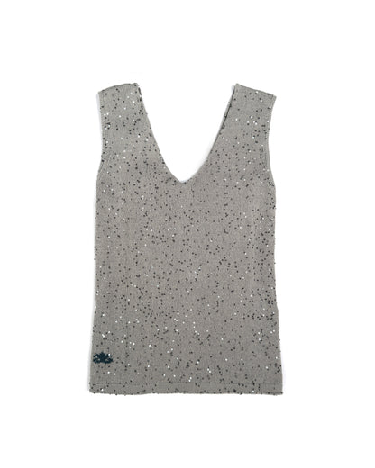 Top "Shine" V-neck | grey