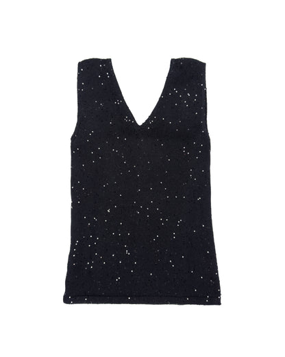Top "Shine" V-neck | black