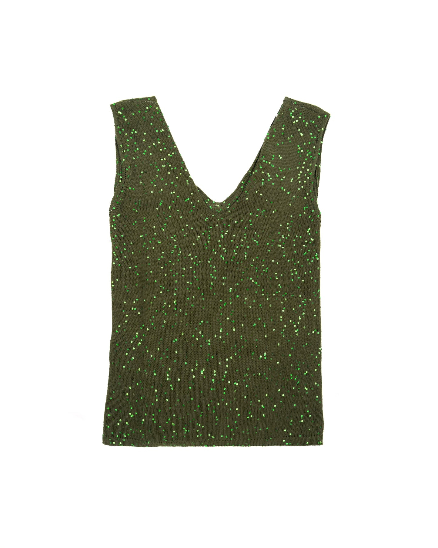 Top "Shine" V-neck | green