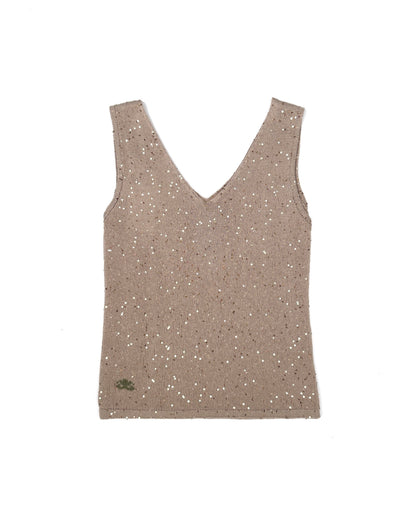Top "Shine" V-neck | coffee with milk