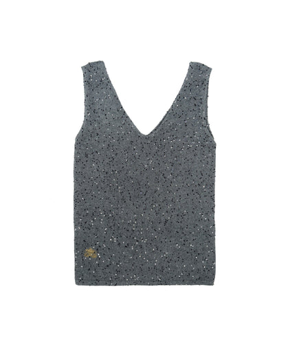 Top "Shine" V-neck | graphite