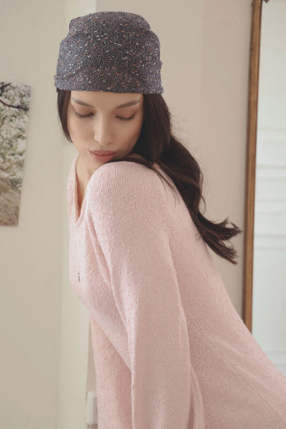 платье мини "Girl" | розовый бархат