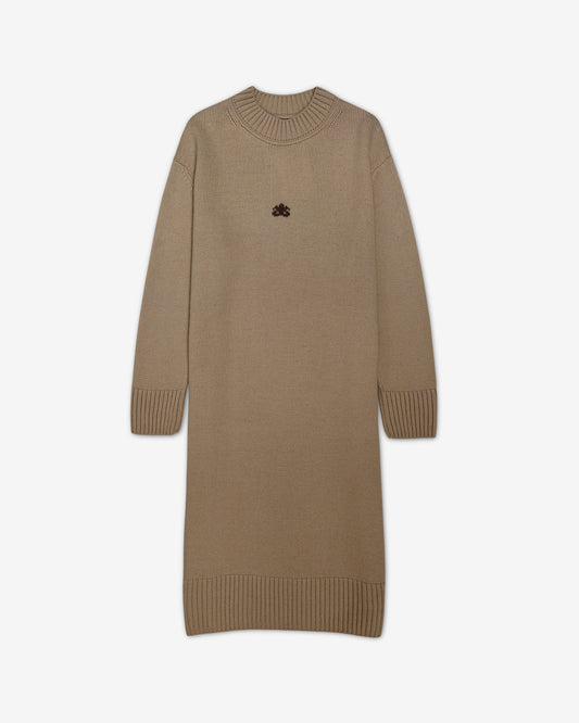 Платье из мериноса | светлый кэмел