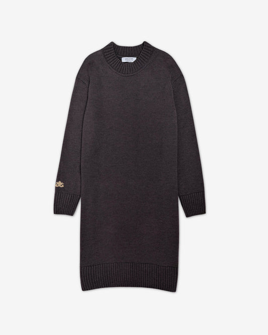 Платье из мериноса | горький шоколад