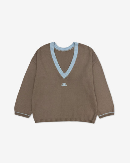 Свитер двухсторонний из хлопка | мокко