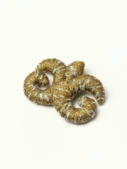 "Accel Erlanovna" Brooch | olive with pearl