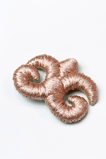 "Accel Erlanovna" Brooch | pink with pink sequins