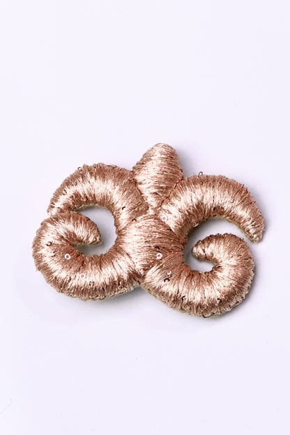 "Accel Erlanovna" Brooch | pink with pink sequins