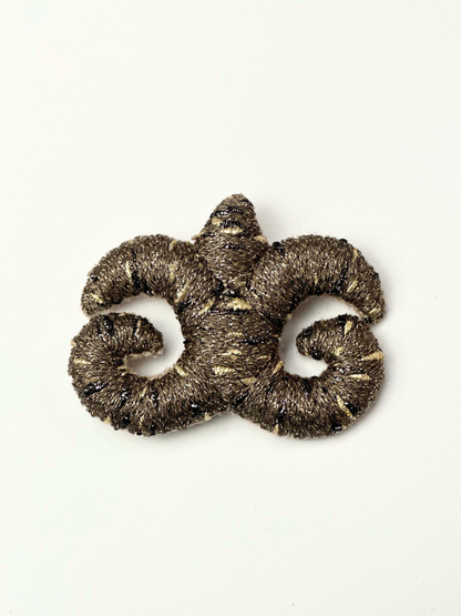 "Accel Erlanovna" Brooch | chocolate with lurex
