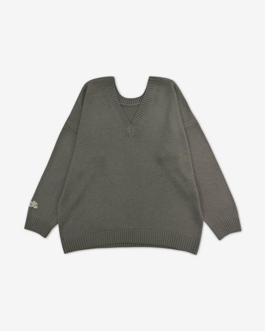 Свитер двухсторонний | зеленовато-серый