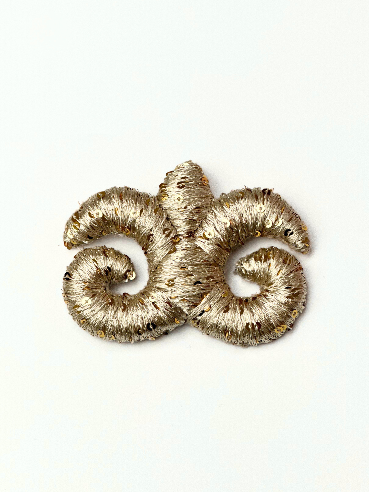 "Accel Erlanovna" Brooch | gold with gold sequins